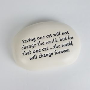 Cat Decor, Garden Stone, Paperweight, Door Stop